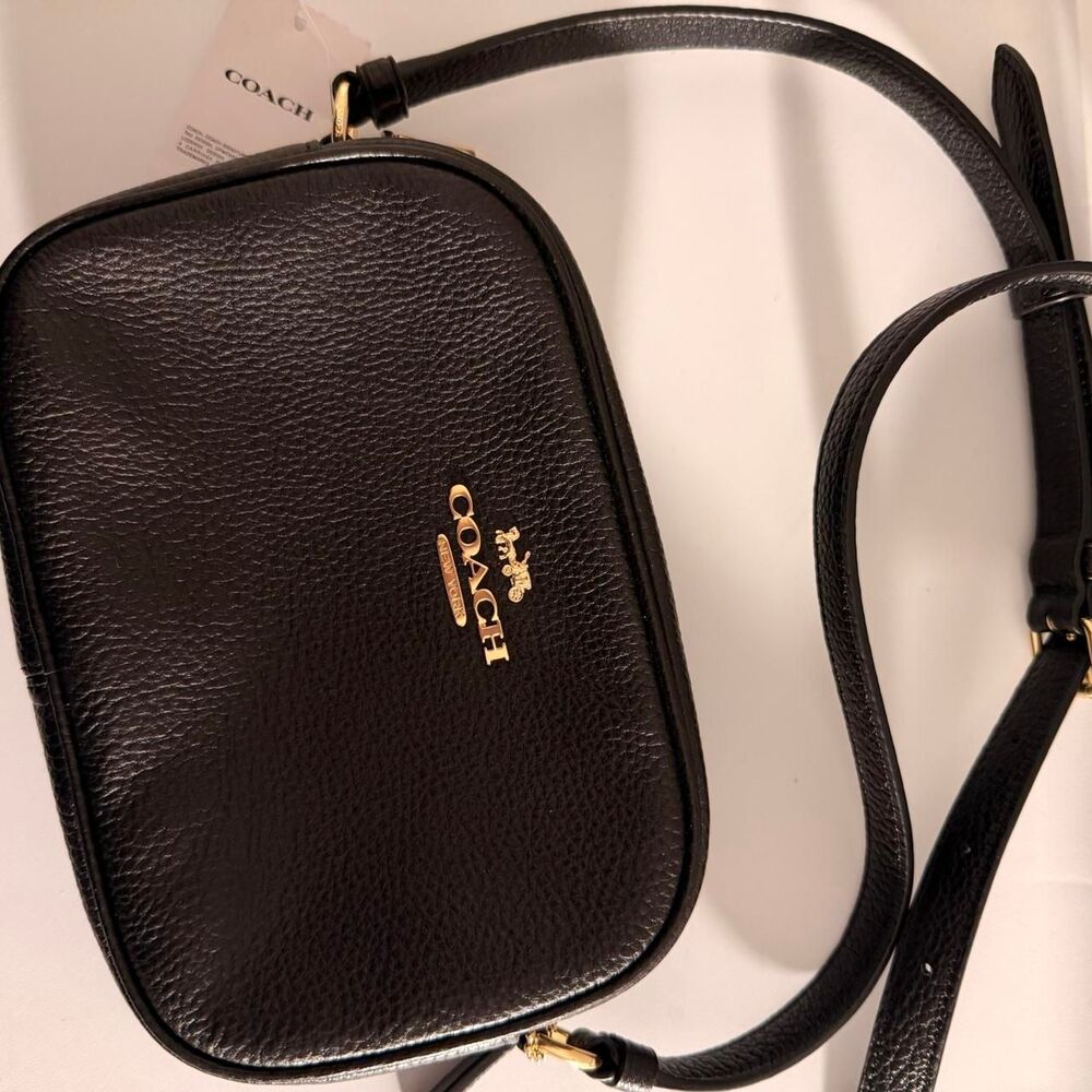 NWT Coach Leather Jamie Women's Crossbody Purse, Mini - CA069 (Black)
